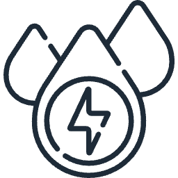Icono gotas de agua y electrolitos