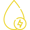 Icono gota agua y energia